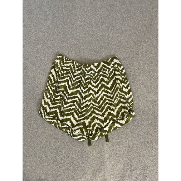 Anthropologie daily practice lounge shorts womens XS green chevron pull on - Picture 4 of 10
